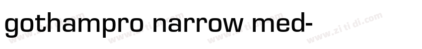 gothampro narrow med字体转换